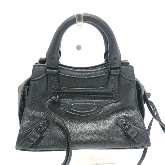 BALENCIAGA Handbag 632524 leather black Neo Classic City Mini Women Used Authentic