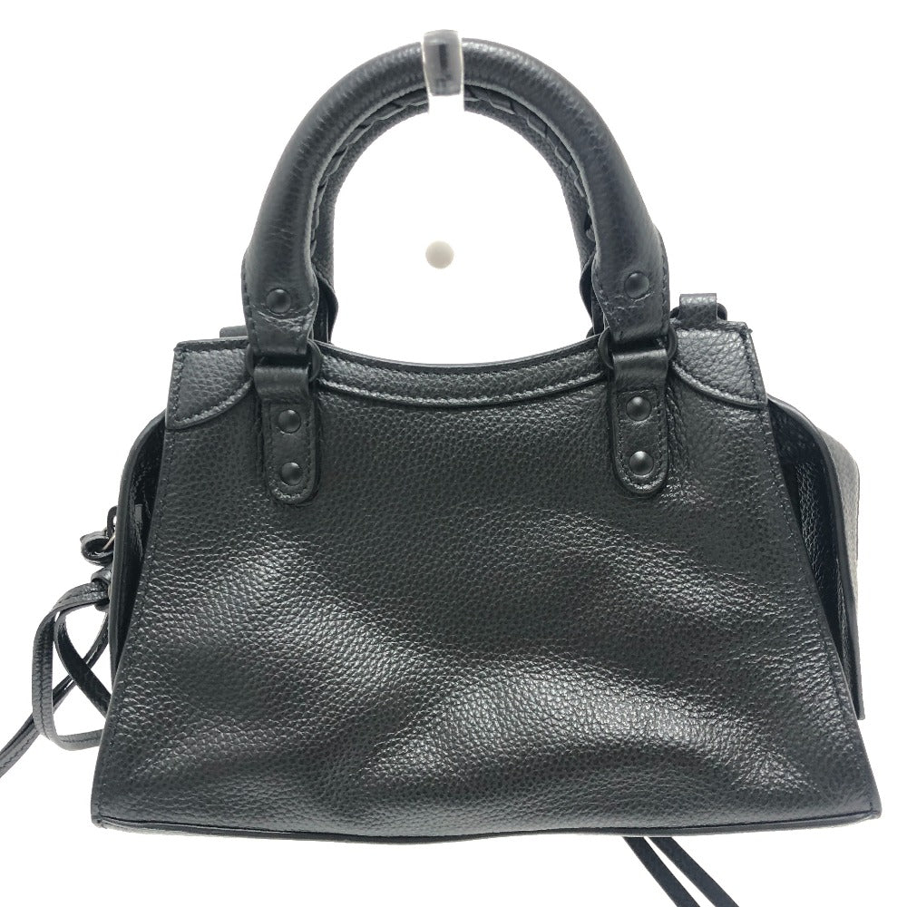 BALENCIAGA Handbag 632524 leather black Neo Classic City Mini Women Used Authentic
