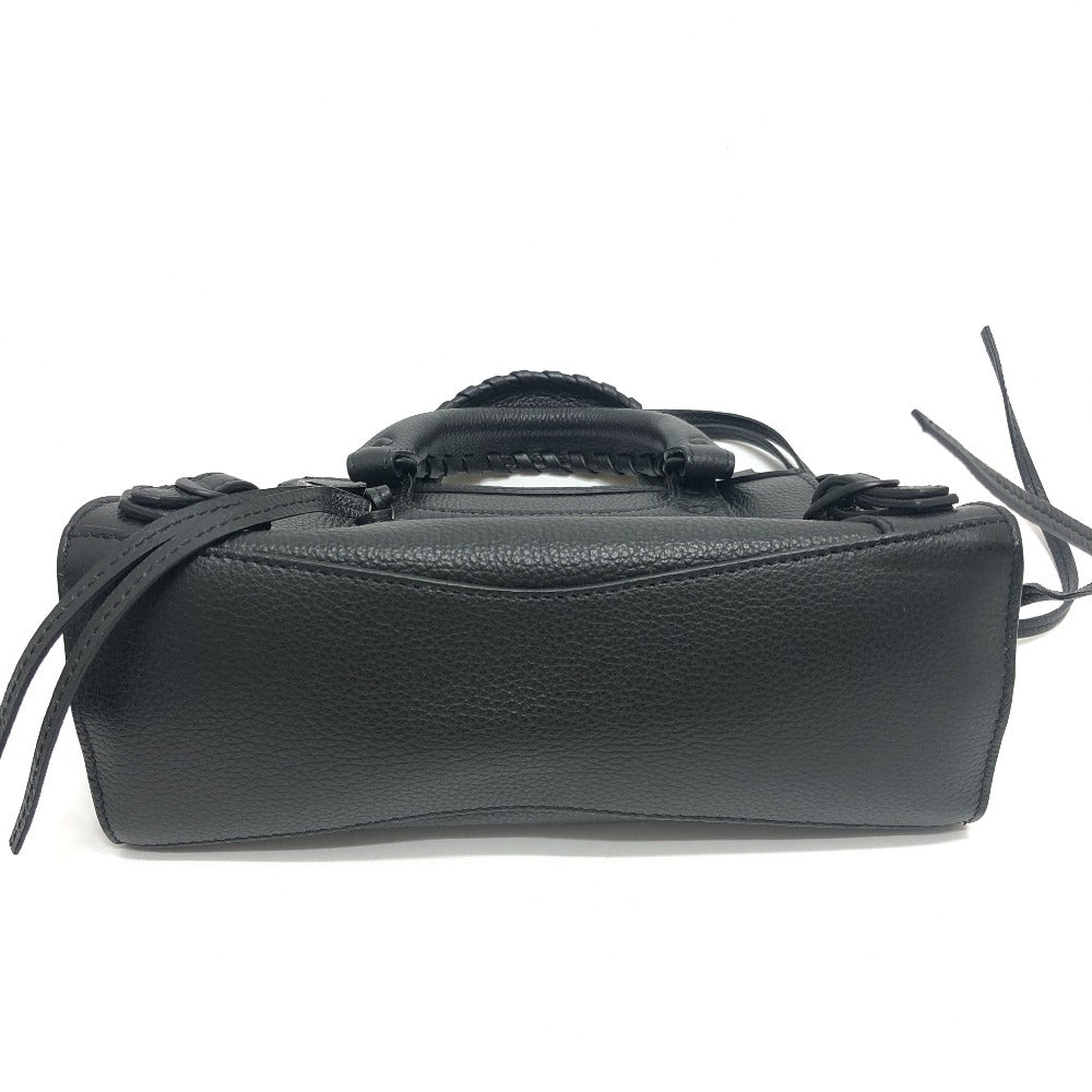 BALENCIAGA Handbag 632524 leather black Neo Classic City Mini Women Used Authentic