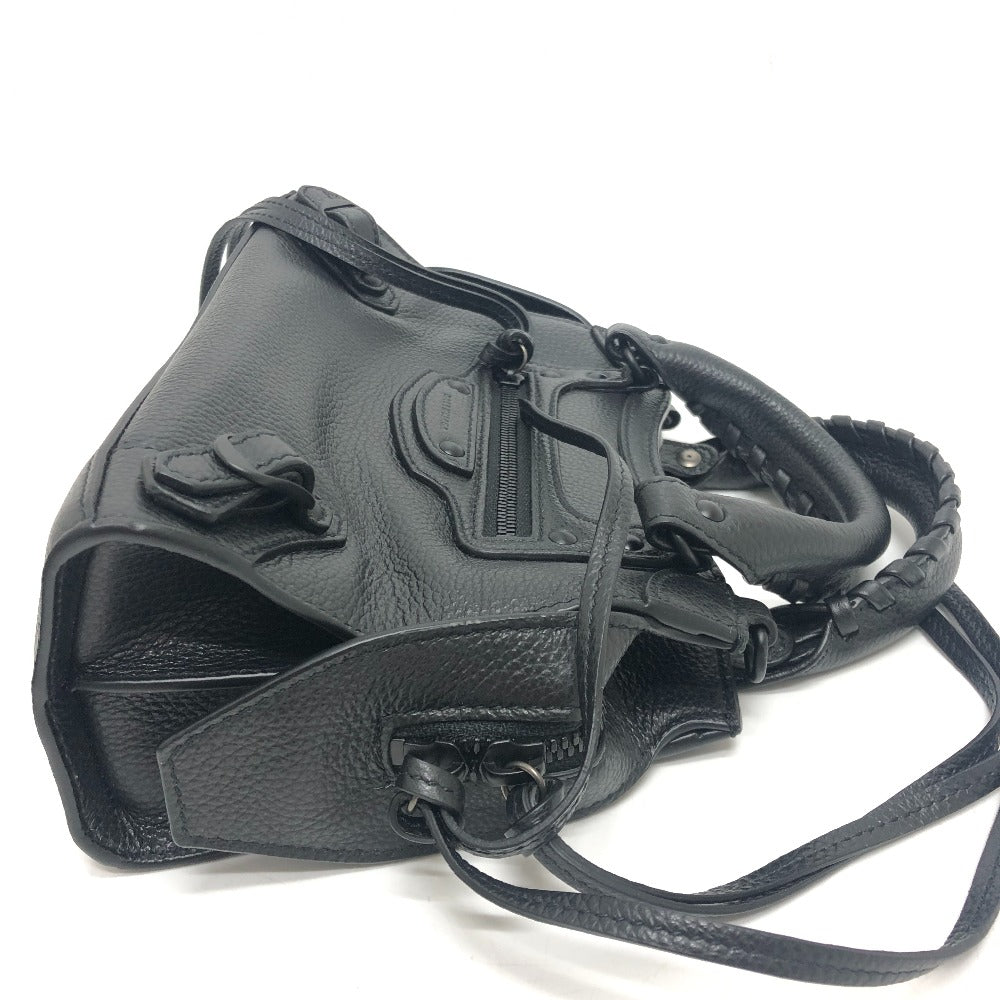 BALENCIAGA Handbag 632524 leather black Neo Classic City Mini Women Used Authentic