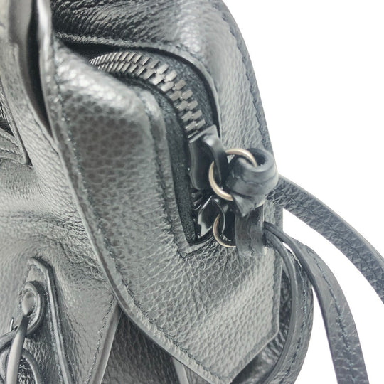 BALENCIAGA Handbag 632524 leather black Neo Classic City Mini Women Used Authentic