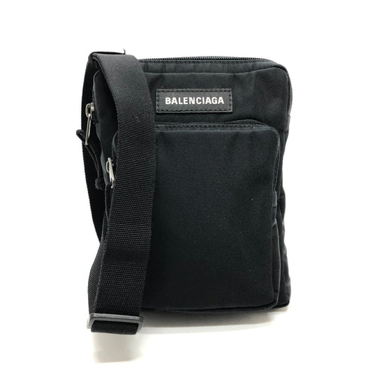 BALENCIAGA Sling bag 593651 Nylon black logo explorer mens Used Authentic