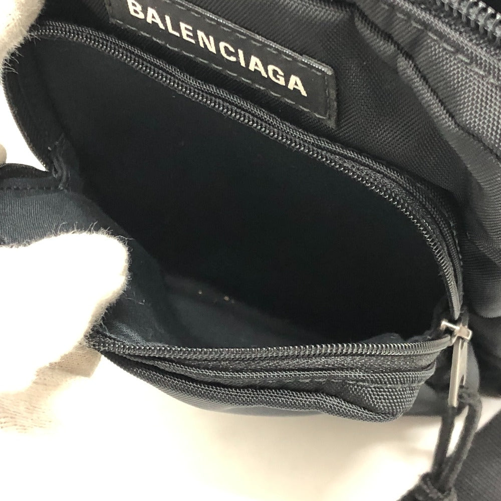 BALENCIAGA Sling bag 593651 Nylon black logo explorer mens Used Authentic