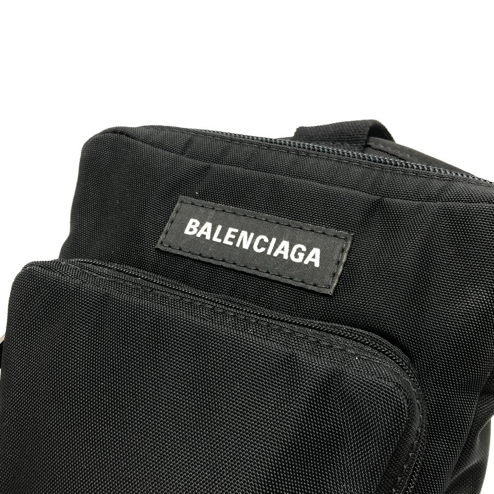 BALENCIAGA Sling bag 593651 Nylon black logo explorer mens Used Authentic
