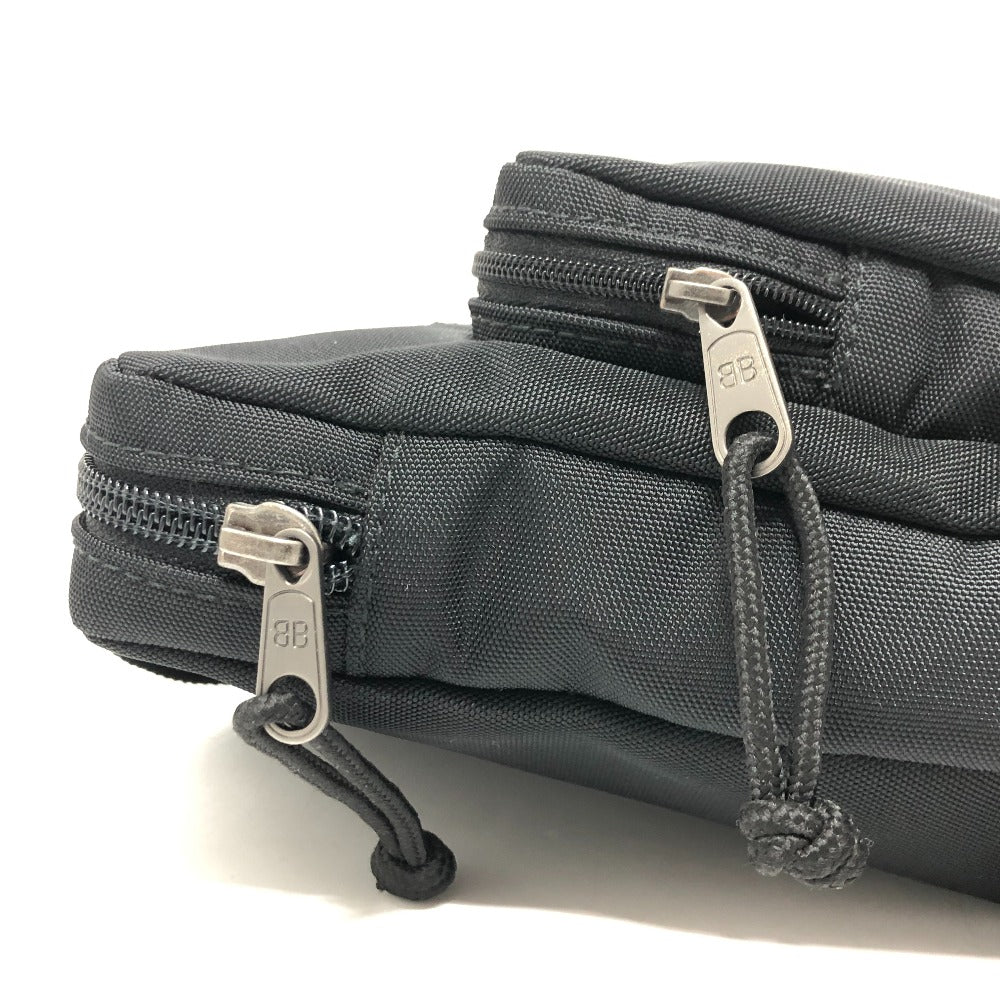 BALENCIAGA Sling bag 593651 Nylon black logo explorer mens Used Authentic