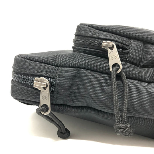 BALENCIAGA Sling bag 593651 Nylon black logo explorer mens Used Authentic