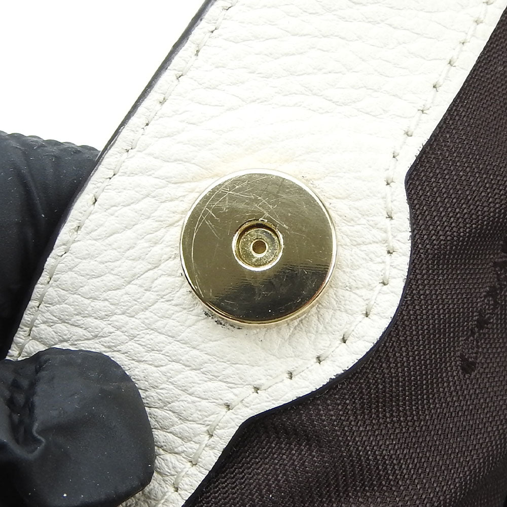 COACH Shoulder Bag 57125 leather white Women Used Authentic