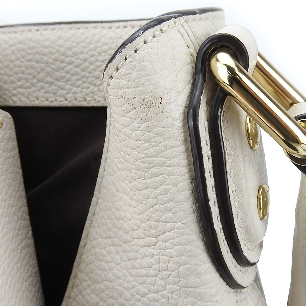 COACH Shoulder Bag 57125 leather white Women Used Authentic