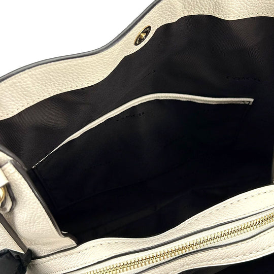 COACH Shoulder Bag 57125 leather white Women Used Authentic