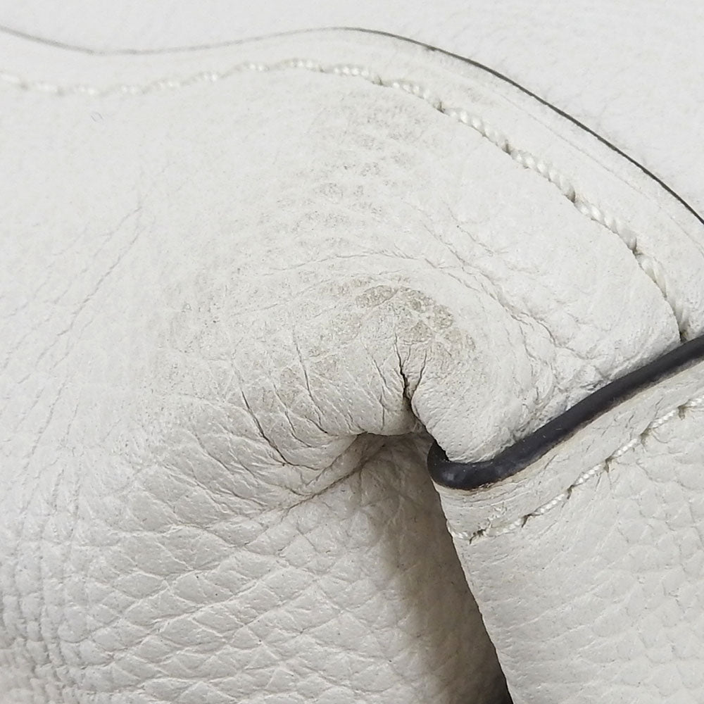 COACH Shoulder Bag 57125 leather white Women Used Authentic