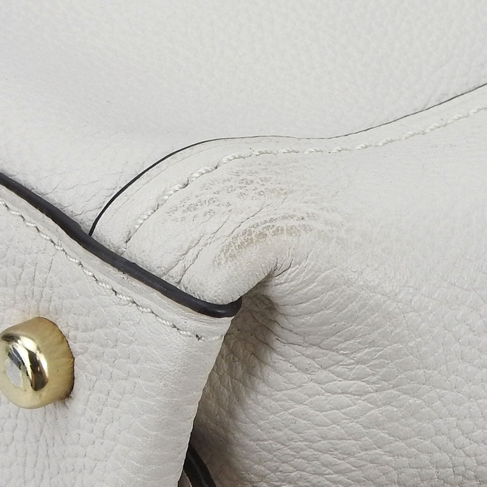 COACH Shoulder Bag 57125 leather white Women Used Authentic