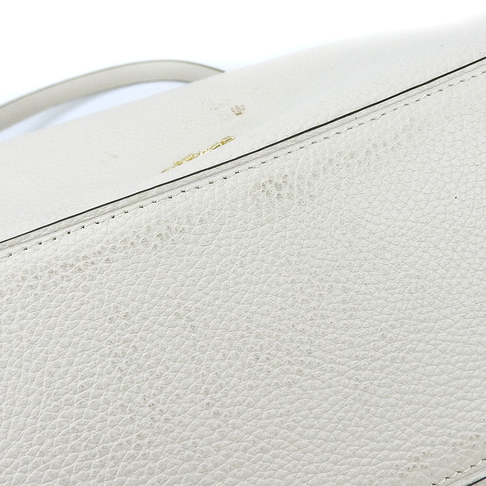 COACH Shoulder Bag 57125 leather white Women Used Authentic