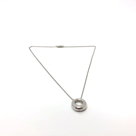 Chaumet Necklace K18WG Silver Ano Caviar Women Used Authentic