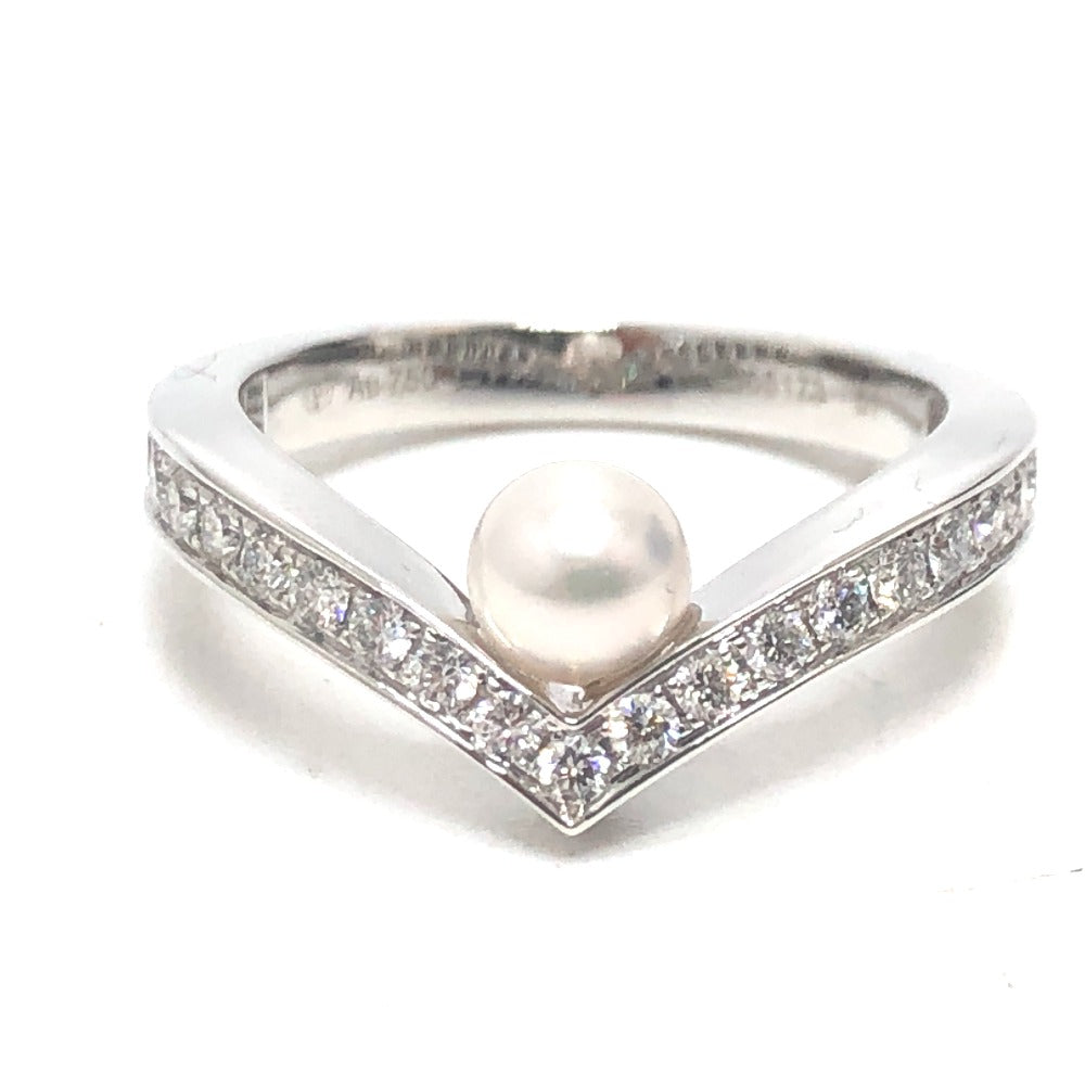 Chaumet Ring K18WG Silver Josephine Collection Egrette, pearl, diamond Women 51 Used Authentic