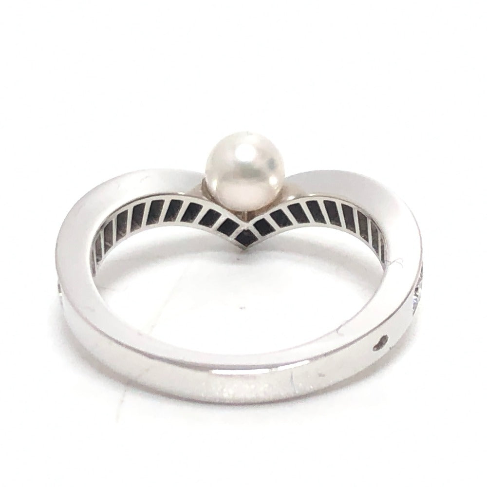 Chaumet Ring K18WG Silver Josephine Collection Egrette, pearl, diamond Women 51 Used Authentic