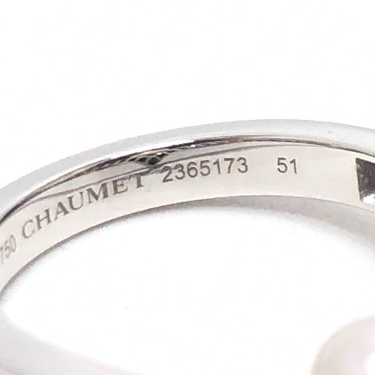Chaumet Ring K18WG Silver Josephine Collection Egrette, pearl, diamond Women 51 Used Authentic