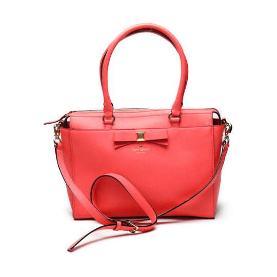 Kate Spade Shoulder Bag leather pink Diagonal crossing 2WAY Women Used Authentic