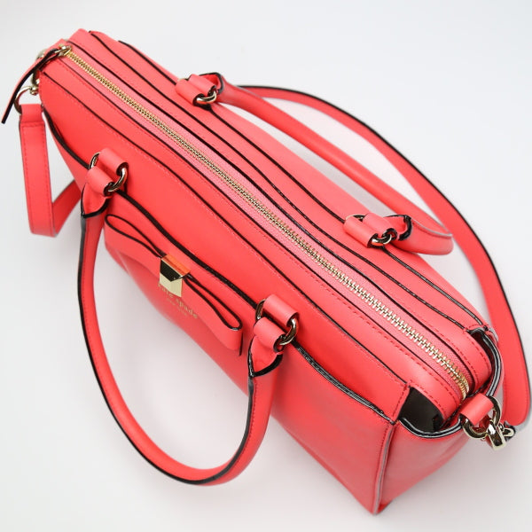 Kate Spade Shoulder Bag leather pink Diagonal crossing 2WAY Women Used Authentic