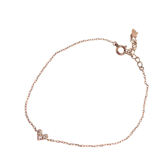 Samantha Tiara bracelet K10 Pink Gold Pink gold bracelet heart Women Used Authentic