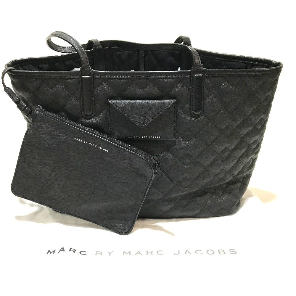MARC BY MARC JACOBS Tote Bag PVC / Leather black With porch quilting Women Used Authentic