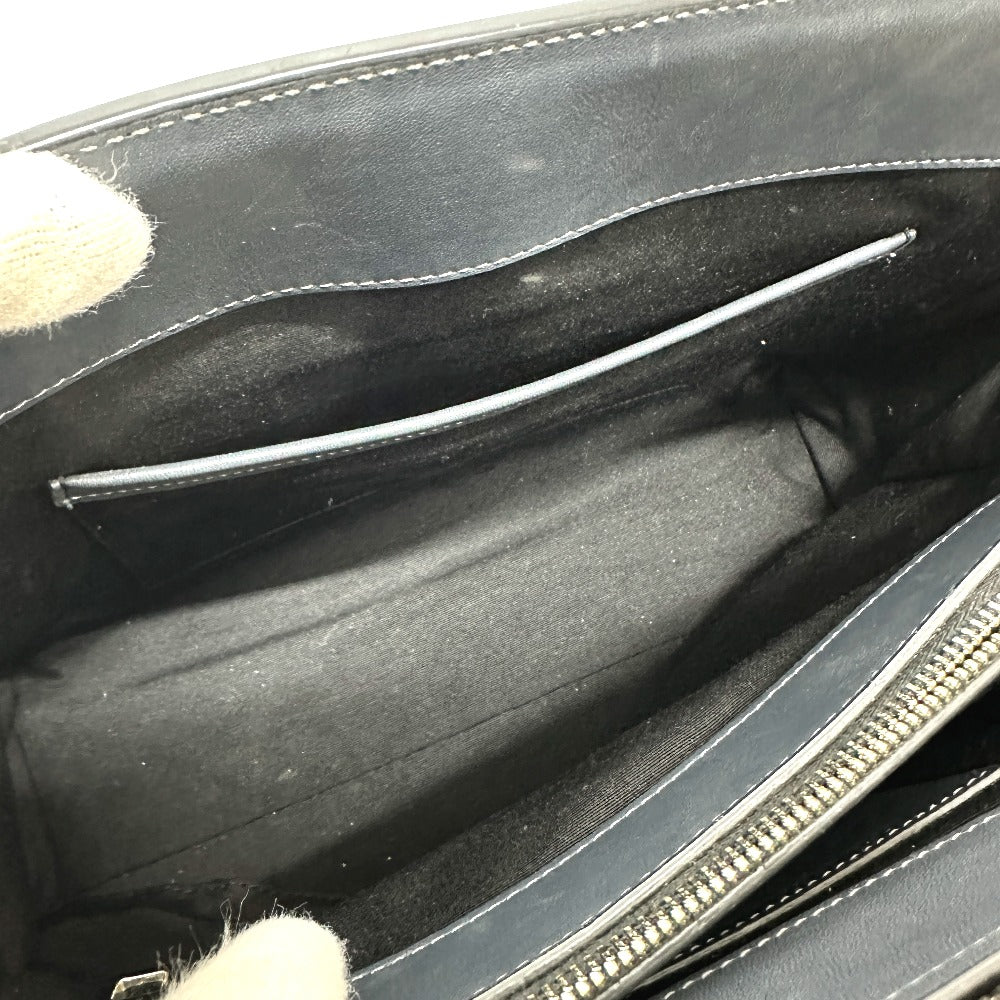 MARC JACOBS Tote Bag leather gray Turn lock Women Used Authentic