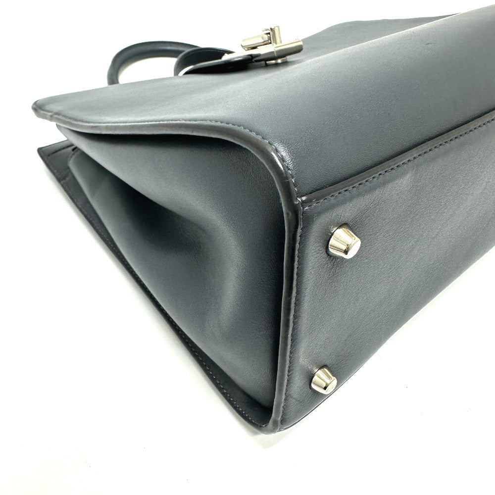 MARC JACOBS Tote Bag leather gray Turn lock Women Used Authentic