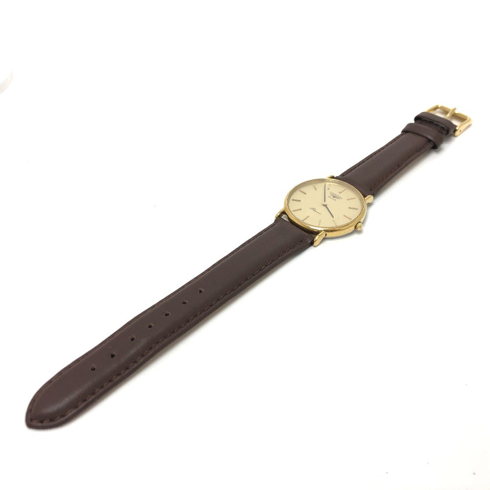 LONGINES Watches Quartz Stainless Steel, Gold Plated, Leather gold gold dial Women Used Authentic