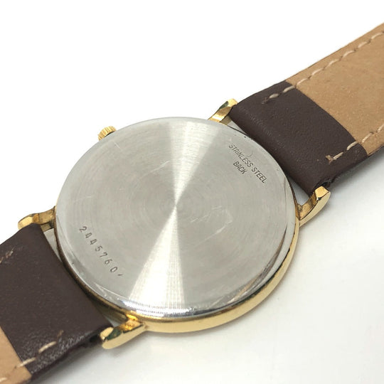 LONGINES Watches Quartz Stainless Steel, Gold Plated, Leather gold gold dial Women Used Authentic