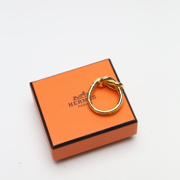 HERMES Scarf ring others gold Ring No. 20 Accessories With Box Women Used Authentic