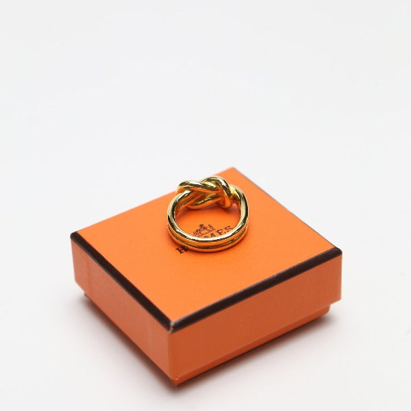 HERMES Scarf ring others gold Ring No. 20 Accessories With Box Women Used Authentic