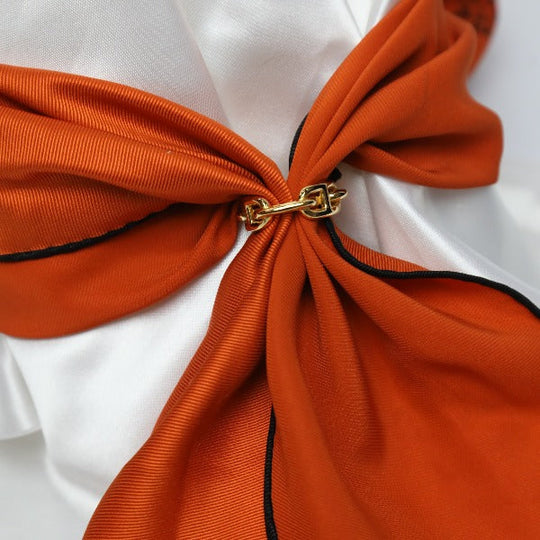 HERMES Scarf ring metallic gold 21.5 Chene Dunkle Scarf Scarf ring Women Used Authentic