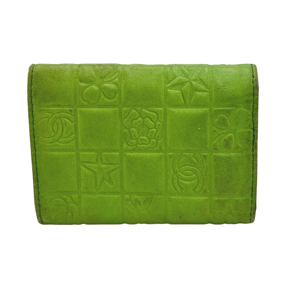 CHANEL Key case Key holder  leather green 6-key case Key holder Icon line Women Used Authentic