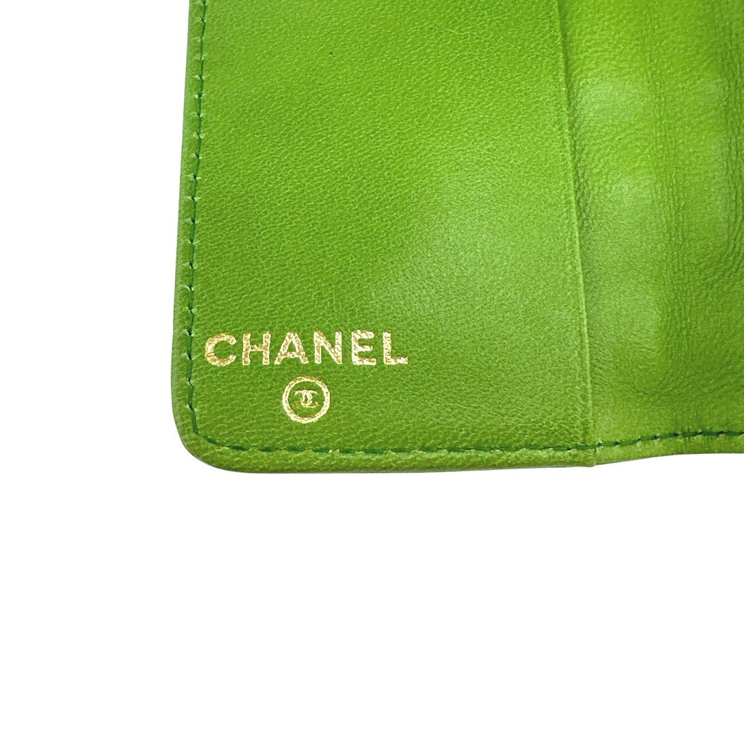 CHANEL Key case Key holder  leather green 6-key case Key holder Icon line Women Used Authentic