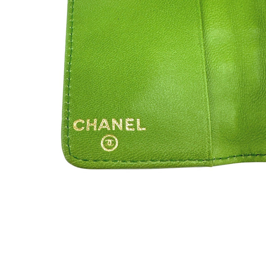 CHANEL Key case Key holder  leather green 6-key case Key holder Icon line Women Used Authentic