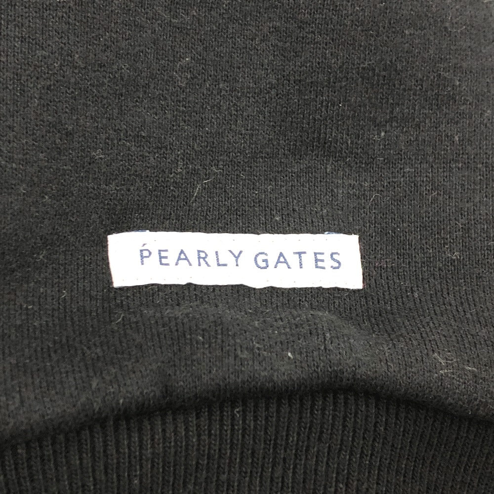 PEARLY GATES Hoodie cotton black logo mens 5 Used Authentic