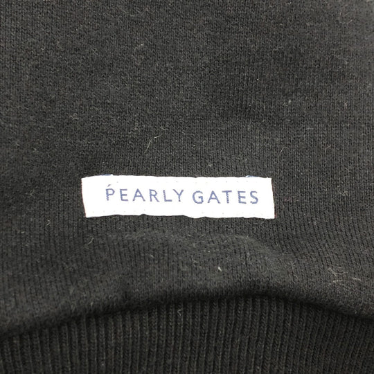 PEARLY GATES Hoodie cotton black logo mens 5 Used Authentic