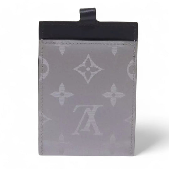 Louis Vuitton Monogram Satellite Alpha Pouch Silver Unisex Handbag with Card Holder