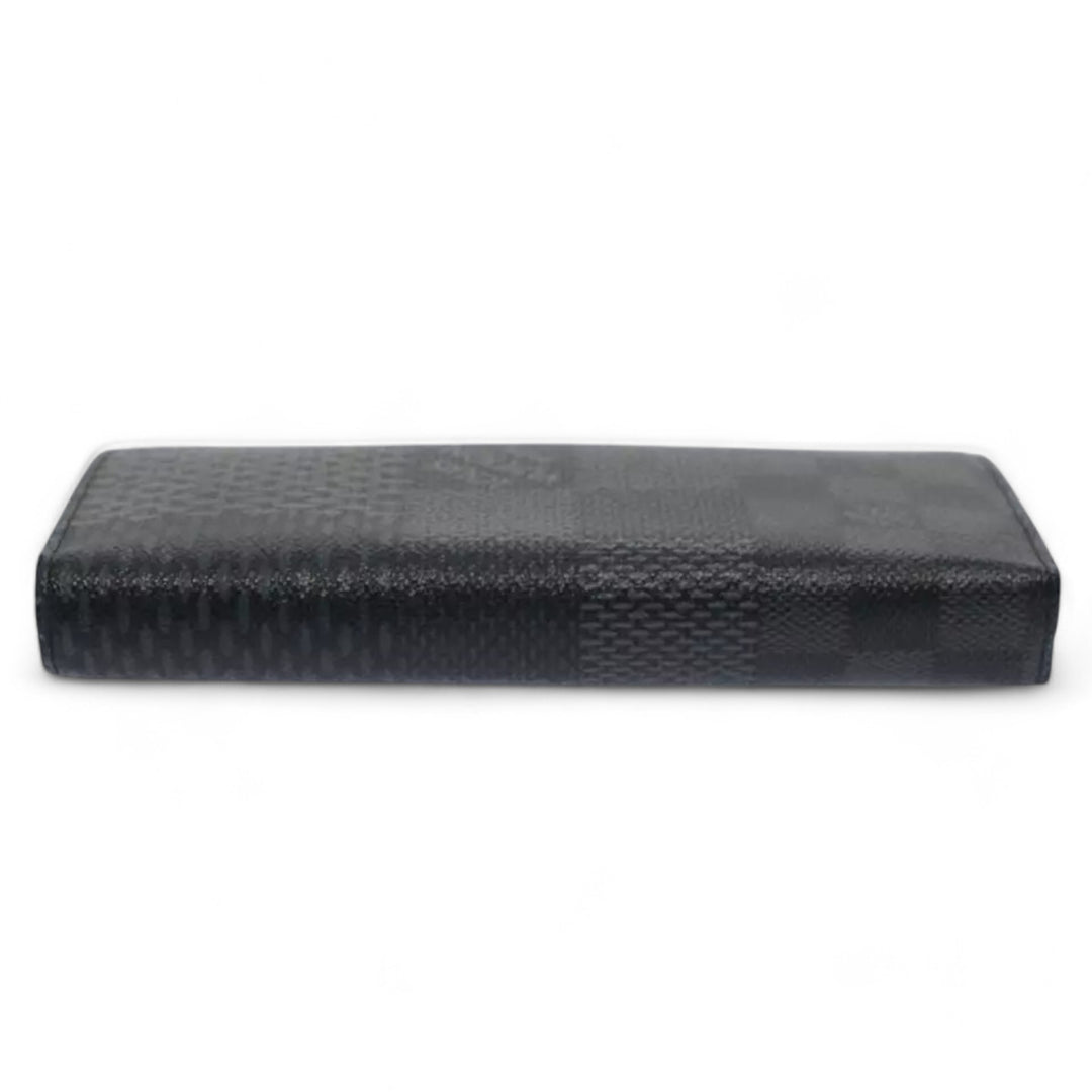 Louis Vuitton Damier Brazza Wallet Long Wallet Graphite Black Men's