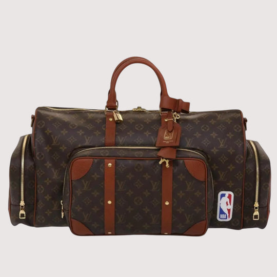 Louis Vuitton Monogram NBA Gym Bag Boston Bag 2way Brown Unisex Travel Duffle Bag with Shoulder Strap and Lock