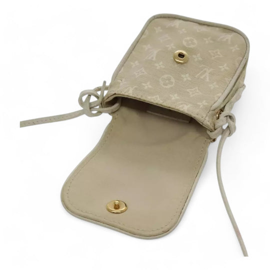 Louis Vuitton Monogram Mini Pochette Cancoon Shoulder Bag Dunne Beige Women Crossbody Purse