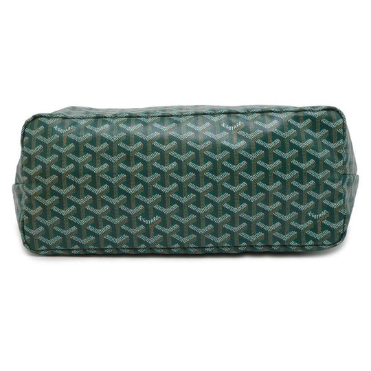GOYARD Sun Louis PVC Leather Green Tote Bag Preloved