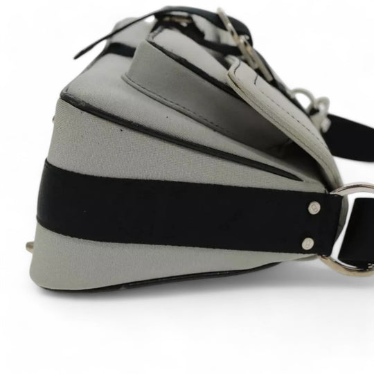Christian Dior Hardcore Shoulder Bag Canvas Silver Womens Handbag