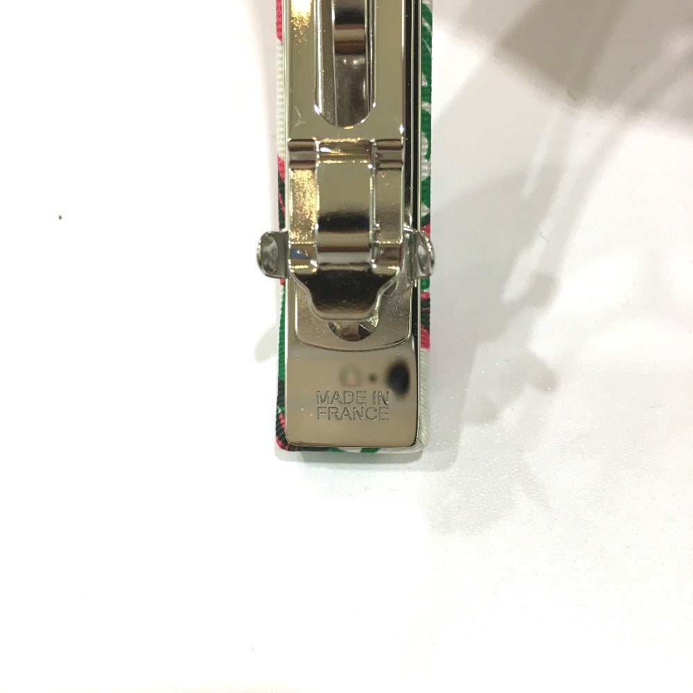HERMES Valletta silk white hair accessory Overall handle Women Used Authentic