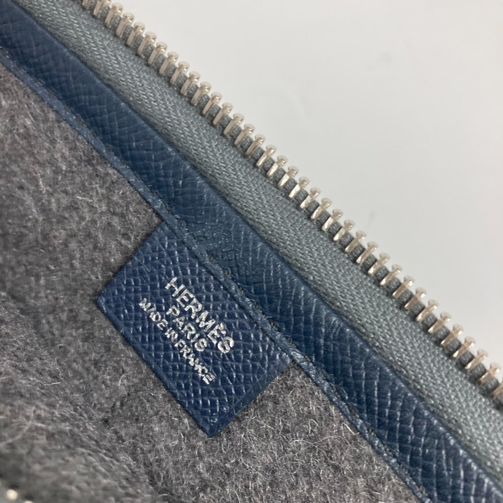 HERMES Clutch bag Felt leather gray To Doo 29 mens Used Authentic
