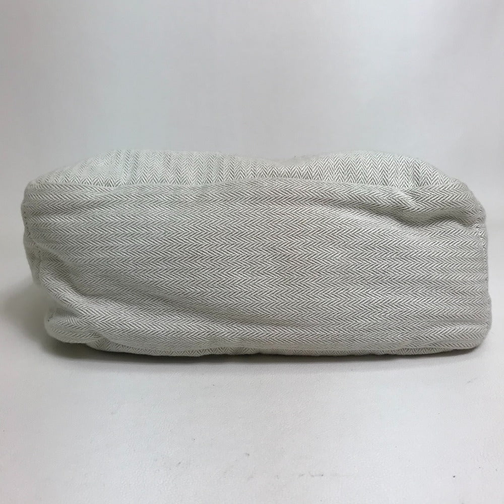 HERMES Pouch Towal chevron Beige type Foolby 25 Women Secondhand Authentic