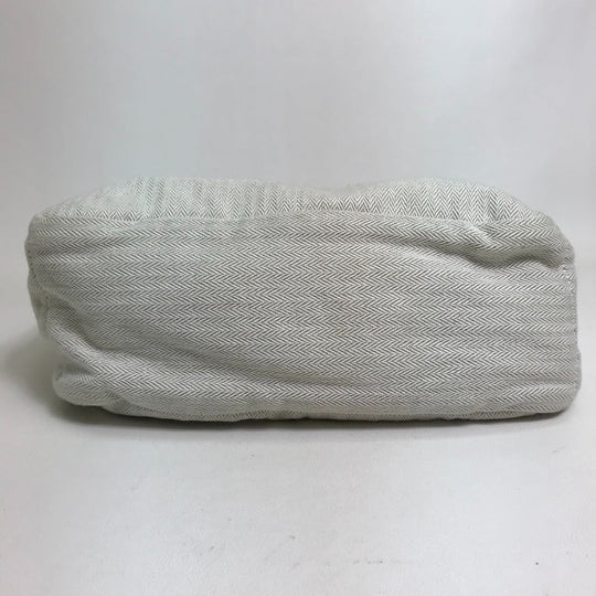 HERMES Pouch Towal chevron Beige type Foolby 25 Women Secondhand Authentic