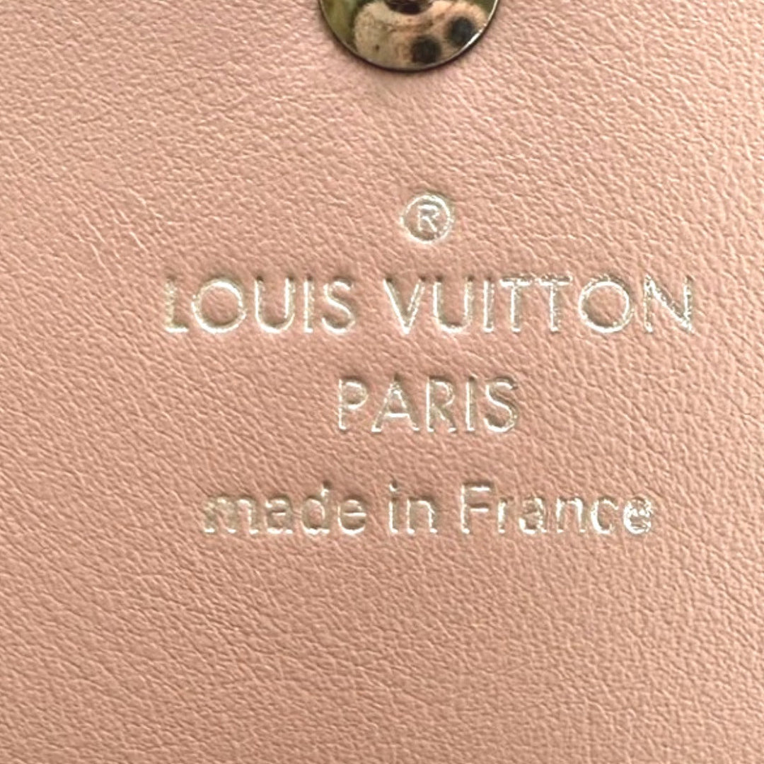 LOUIS VUITTON Long Wallet Purse M60145 Monogram Mahina Magnolia Mahina Monogram Portefeuille Iris Women Used Authentic
