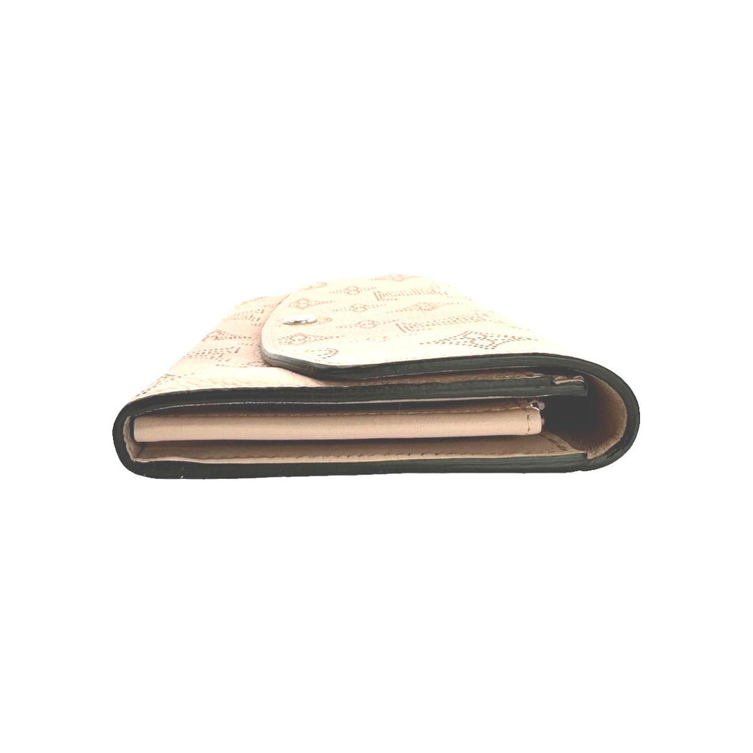 LOUIS VUITTON Long Wallet Purse M60145 Monogram Mahina Magnolia Mahina Monogram Portefeuille Iris Women Used Authentic