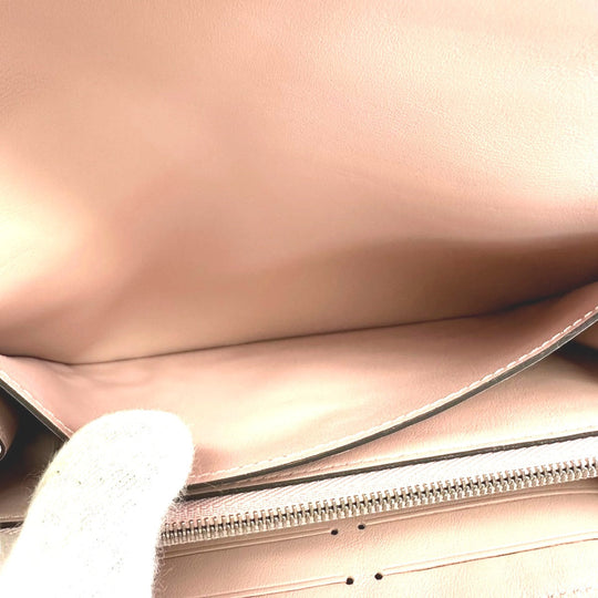LOUIS VUITTON Long Wallet Purse M60145 Monogram Mahina Magnolia Mahina Monogram Portefeuille Iris Women Used Authentic