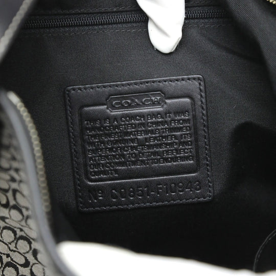 COACH Shoulder Bag F10943 leather black Crossbody Signature Shoulder Women Used Authentic
